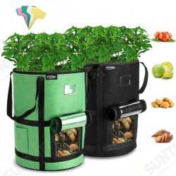 2PCS 10 Gallon Potato Grow Bags Heavy Duty Non-Woven Faric Plant Pot Container 2PCS 10 Gallon Potato Grow Bags Heavy Duty Non-Woven Faric Plant Pot Container