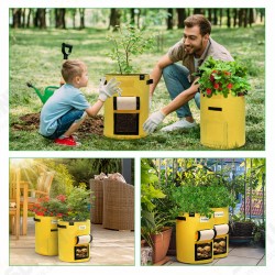 2PCS DIY Garden Potato Grow Planter Planting Vegetable Container Bag Pot 2PCS DIY Garden Potato Grow Planter Planting Vegetable Container Bag Pot