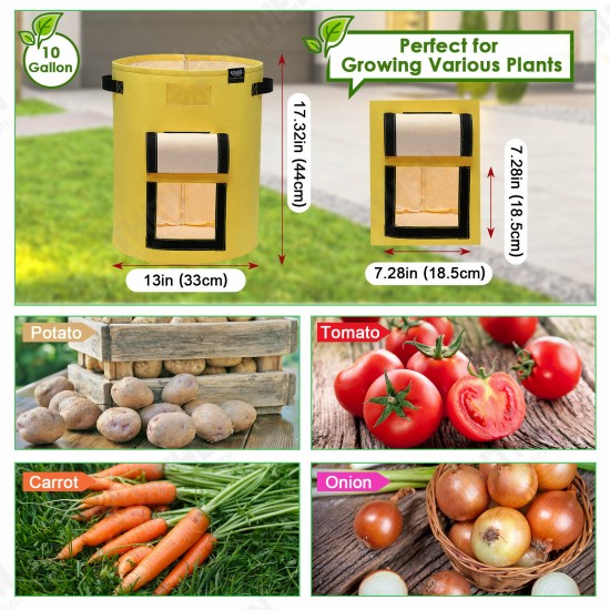 2PCS DIY Garden Potato Grow Planter Planting Vegetable Container Bag Pot