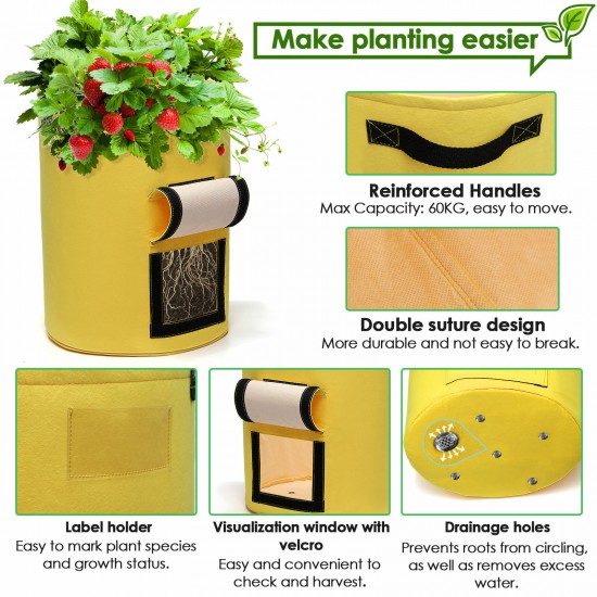 2PCS DIY Garden Potato Grow Planter Planting Vegetable Container Bag Pot