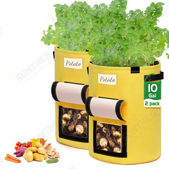 2PCS DIY Garden Potato Grow Planter Planting Vegetable Container Bag Pot