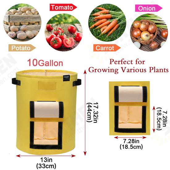 2PCS DIY Garden Potato Grow Planter Planting Vegetable Container Bag Pot