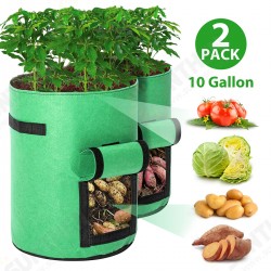 2pcs Grow Bags Tvird Planter Pot Fruit Flower Vegetable Tomato Potato Reusable Bag 2pcs Grow Bags Tvird Planter Pot Fruit Flower Vegetable Tomato Potato Reusable Bag