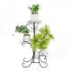 3 Layers Metal Flower Shelf Home Floor-standing Indoor Space Living Room Green Bar Flower Pot Rack