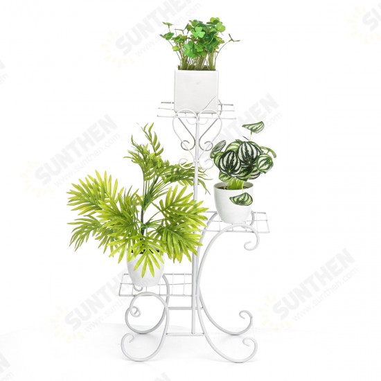 3 Layers Metal Flower Shelf Home Floor-standing Indoor Space Living Room Green Bar Flower Pot Rack