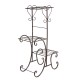 3 Layers Metal Flower Shelf Home Floor-standing Indoor Space Living Room Green Bar Flower Pot Rack