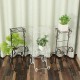 3 Layers Metal Flower Shelf Home Floor-standing Indoor Space Living Room Green Bar Flower Pot Rack