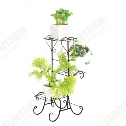 3 Layers Metal Flower Shelf Home Floor-standing Indoor Space Living Room Green Bar Flower Pot Rack 3 Layers Metal Flower Shelf Home Floor-standing Indoor Space Living Room Green Bar Flower Pot Rack