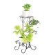 3 Layers Metal Flower Shelf Home Floor-standing Indoor Space Living Room Green Bar Flower Pot Rack