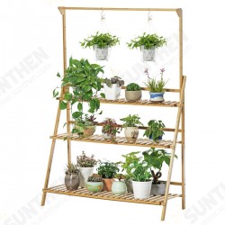 3-tier Height Adjustable Foldable Stair-floor Flower Pot Stands Rack with Removable Pot Hanging Bar Rack Freestanding Foldable 3-tier Height Adjustable Foldable Stair-floor Flower Pot Stands Rack with Removable Pot Hanging Bar Rack Freestanding Foldable