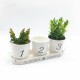 3pcs/Set Iron Bucket Flower Pot Tray Small Pots Herbs Planter Garden Window Pots