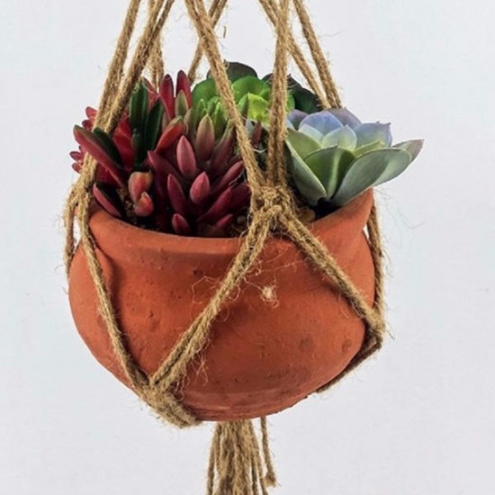 40 Inch Flower Pot Plant Hanger Macrame Jute Rope Indoor Outdooors Decorative Cord