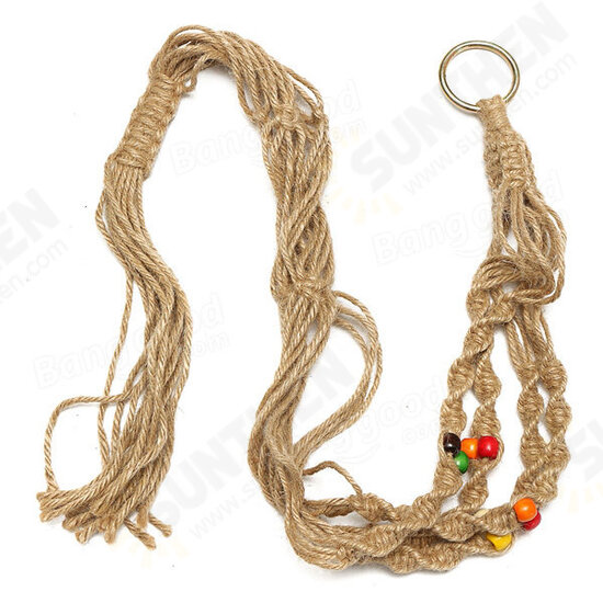 42 Inch Colour Bead Flower Pot Plant Hanger Macrame Jute Rope Garden Decorative Cord with Hook