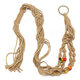 42 Inch Colour Bead Flower Pot Plant Hanger Macrame Jute Rope Garden Decorative Cord with Hook