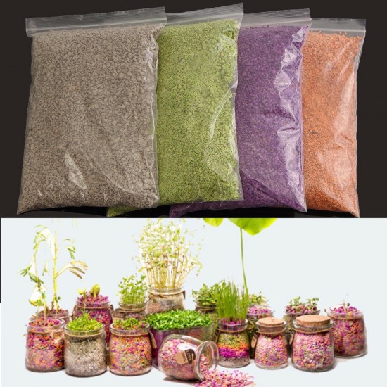 500ml Plant Flowers Micro-landscape Nutrient Soil Colorful Potting Paper Soils Garden Decorations