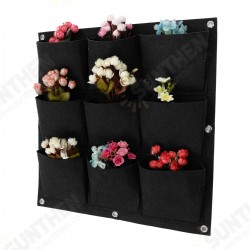 9-64 Pockets Plant Pot Flower Pot Felt Vertical Garden Hanging Black Wall Planters Pouch 9-64 Pockets Plant Pot Flower Pot Felt Vertical Garden Hanging Black Wall Planters Pouch