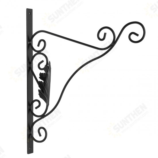 Cast Iron Garden Hanging Basket Hook Bracket Planter Home Wall Ornate Decoration