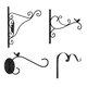 Cast Iron Garden Hanging Basket Hook Bracket Planter Home Wall Ornate Decoration