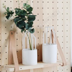 Ceramic Flower Pot +Geometric Metal Rack Home Garden Plant Display Stand Holder Ceramic Flower Pot +Geometric Metal Rack Home Garden Plant Display Stand Holder