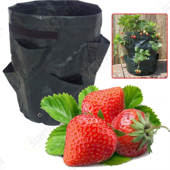 Garden 8 Pockets Strawberry Planter Yard Balcony Vegetable Fruit Herbs Planting Growing Bag