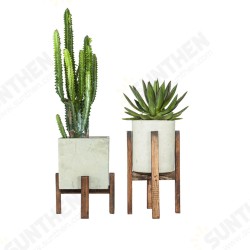 Garden Patio Planter Flower Square Round Wooden Stand Cement Pot Decor Outdoor Garden Patio Planter Flower Square Round Wooden Stand Cement Pot Decor Outdoor