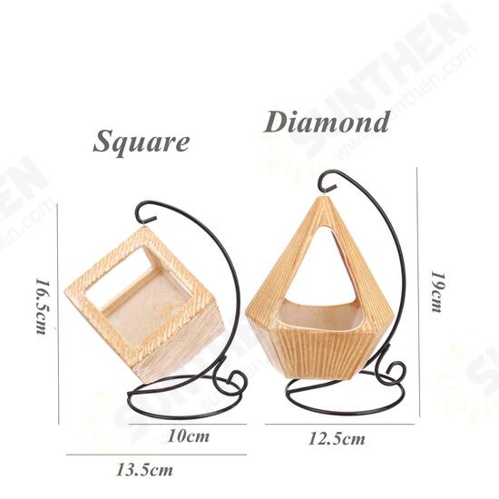 Gardening Ceramic Hanging Succulent Flower Pot Stand Indoor Flower Decorations Diamond Planter