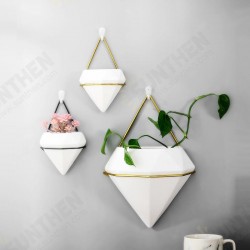 Hanging Basket Nordic Geometric White Ceramic Wall Hanging Flower Pot Hydroponics Family Plant Potted Hanging Basket Nordic Geometric White Ceramic Wall Hanging Flower Pot Hydroponics Family Plant Potted