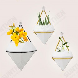 Hanging Basket Nordic Geometric White Ceramic Wall Hanging Flower Pot Hydroponics Family Plant Potted Hanging Basket Nordic Geometric White Ceramic Wall Hanging Flower Pot Hydroponics Family Plant Potted