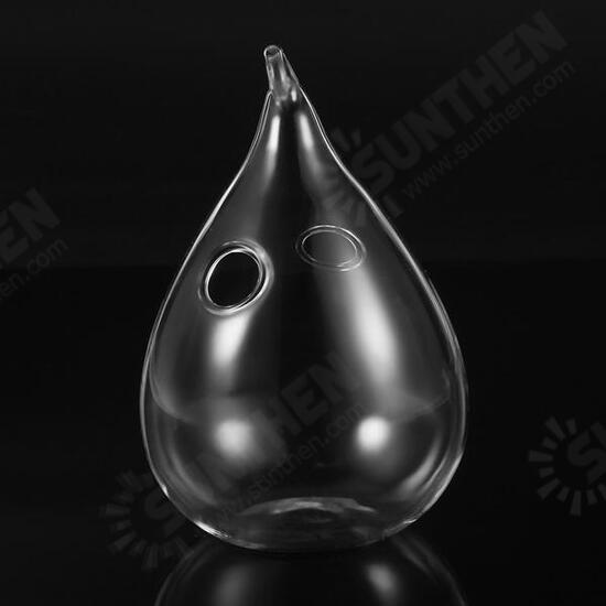 Water Drop Shaped Glass Vase Double Holes Bottle Home Garden Wedding Party Decoration