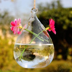 Water Drop Shaped Glass Vase Double Holes Bottle Home Garden Wedding Party Decoration Water Drop Shaped Glass Vase Double Holes Bottle Home Garden Wedding Party Decoration