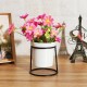 Home Gardening Ceramic Flower Pot Metal Rack Garden Plant Succulent Holder Vase Decorations