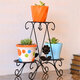 Indoor Outdoor Metal Plant Stand Rack Floor Standing Home Garden Decoration