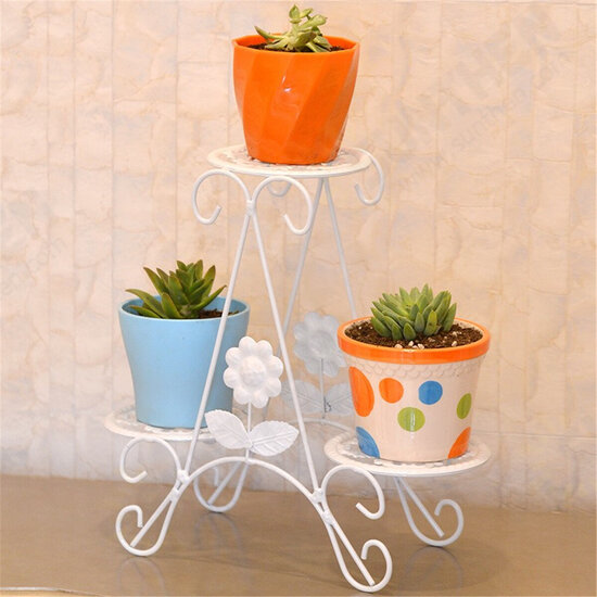 Indoor Outdoor Metal Plant Stand Rack Floor Standing Home Garden Decoration