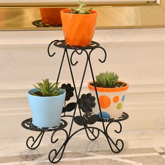 Indoor Outdoor Metal Plant Stand Rack Floor Standing Home Garden Decoration