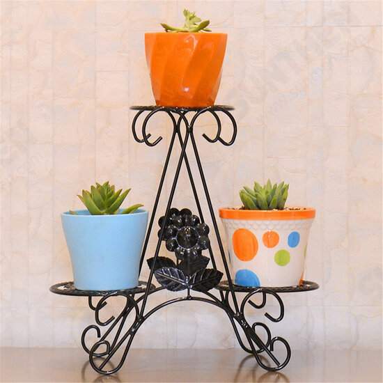 Indoor Outdoor Metal Plant Stand Rack Floor Standing Home Garden Decoration