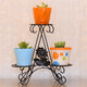 Indoor Outdoor Metal Plant Stand Rack Floor Standing Home Garden Decoration