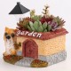 LED Cute Dog Succulent Flower Pot with Drainage Resin Small Flower Pot Garden Plants Pot Desk Flower Decoration