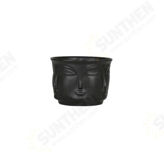 Minimalist Artificial Flower Ceramic Human Face Creative Vase Display Room Decorations