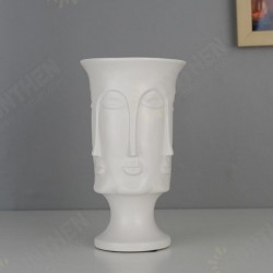 Minimalist Artificial Flower Ceramic Human Face Creative Vase Display Room Decorations Minimalist Artificial Flower Ceramic Human Face Creative Vase Display Room Decorations