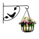 Plant Hanger Wall Bracket Iron Basket Rack Hook Garden Flower Pot Holder Black