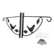 Plant Hanger Wall Bracket Iron Basket Rack Hook Garden Flower Pot Holder Black