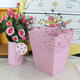 Rural Style Hollow Square Iron Sheet Flower Pot Home Garden Decoration Flower Pot