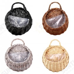 Rustic Wicker Rattan Wall Hanging Flower Baskets Pot Home Balcony Wedding Decor Gift Rustic Wicker Rattan Wall Hanging Flower Baskets Pot Home Balcony Wedding Decor Gift