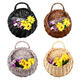 Rustic Wicker Rattan Wall Hanging Flower Baskets Pot Home Balcony Wedding Decor Gift