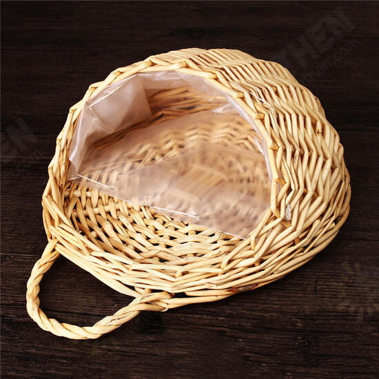 Rustic Wicker Rattan Wall Hanging Flower Baskets Pot Home Balcony Wedding Decor Gift