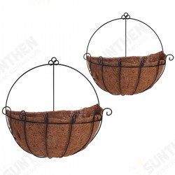 Semicircle Flower Basket Plant Pot Holder Wall Hanging Baskets Metal Flower Pot Planter for Home Garden Balcony Decoration Container Semicircle Flower Basket Plant Pot Holder Wall Hanging Baskets Metal Flower Pot Planter for Home Garden Balcony Decoration Container