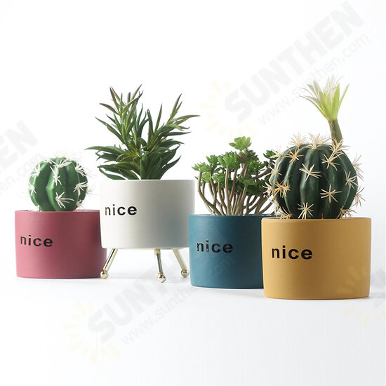 Succulent Ceramic Flower Pot Selected Porcelain Clay Glaze Anti-slip Straight Holeless Flower Pot