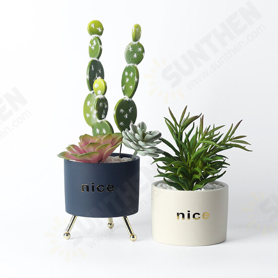 Succulent Ceramic Flower Pot Selected Porcelain Clay Glaze Anti-slip Straight Holeless Flower Pot