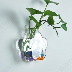 Wall-mounted Flower Shaped Glass Flower Vase Home Garden Wedding Party Decoration Wall-mounted Flower Shaped Glass Flower Vase Home Garden Wedding Party Decoration