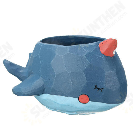 Whale Planter Resin Potted Plants Succulent Cactus Flower Pot Craft Ornaments